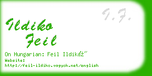 ildiko feil business card